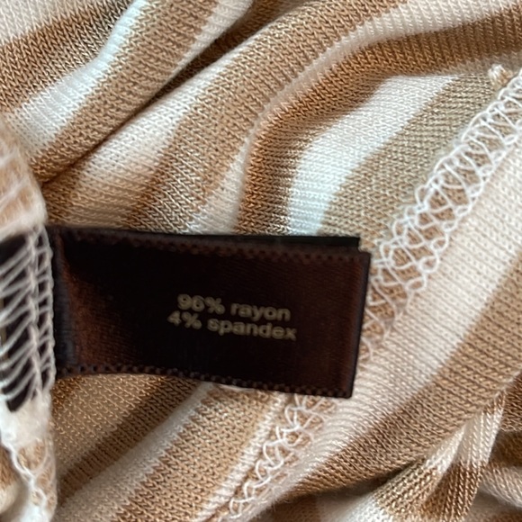 THE LIMITED DRAPE NECK STRIPED ELBOW SLEEVE TOP - Picture 7 of 7